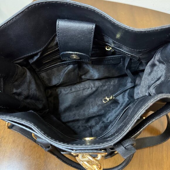 Michael Kors Hamilton Tote Bag – Black Leather – Women’s Handbag - Picture 8 of 16